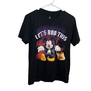 Camisa Halloween Parques Disney Adulto Pequeña Negra Let's Boo This Mickey 2018 - Imagen 1 de 7