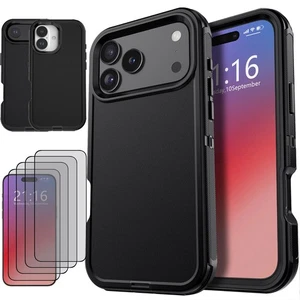 For iPhone 17/17 Air/17 Pro/Pro Max Protective Case Cover / Clear Tempered Glass - Picture 1 of 34