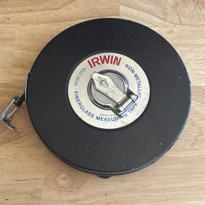 Irwin 100' ft. Measuring Tap Measure Fiberglass Non Metallic READ! - Image 1 of 4