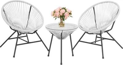 Juego de muebles de exterior de 3 piezas para patio bistró para todo tipo de clima Foto 1 de 4