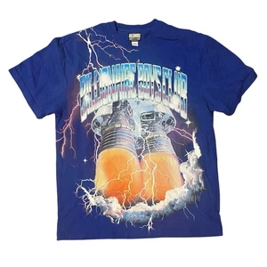 Billionaire Boys Club Rocket Ignition T-Shirt Large Blue - Lightning Graphic - Picture 1 of 5