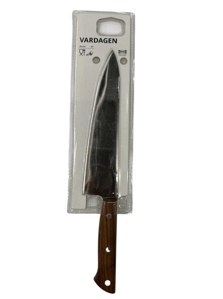 Nuevo Cuchillo de Chef IKEA VARDAGEN Acero Inoxidable/Nogal 20 cm (8") 306.024.67 Foto 1 de 1