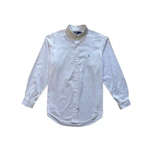 Camicia Polo Ralph Lauren Uomo L Comfort righe Bianco Multicolore Pre Owned - Foto 1 di 5