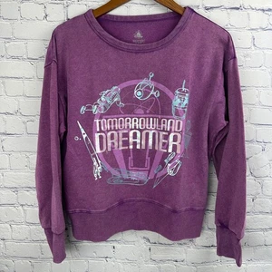 NUEVO SIN ETIQUETAS Disney Parks Tomorrowland Dreamer Sudadera Púrpura Holográfica Pequeña - Imagen 1 de 9