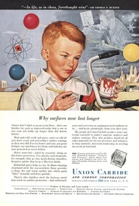 1948 Union Carbide: Surfaces Now Last Longer Vintage Print Ad - Picture 1 of 1