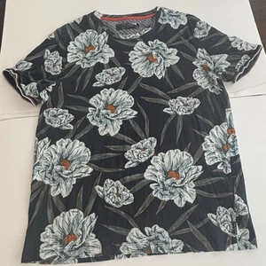 T-shirt maglietta uomo floreale Ted Baker London taglia 4/large blu scuro - Foto 1 di 10