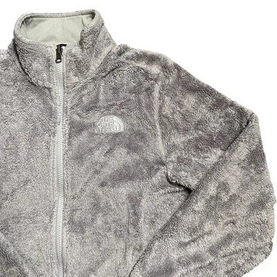 Chaqueta polar difusa gris con cremallera The North Face para mujer talla M Foto 1 de 4