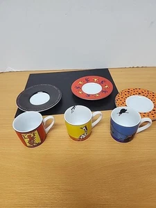 6 Piece Konitz 3 Small Cups And 3 Saucers - Picture 1 of 16