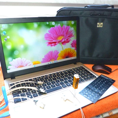 XXL Business Set I Asus X540U 15 Zoll ICECOOL l 1TB Windows 11 l l QWERTY HDMI - Bild 1 von 4