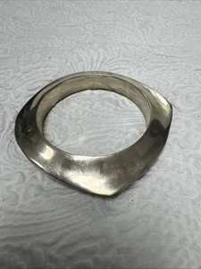 Vintage Sterling Silber asymmetrisch Messerschneide Design Armreif Armband 84 Gramm - Bild 1 von 20
