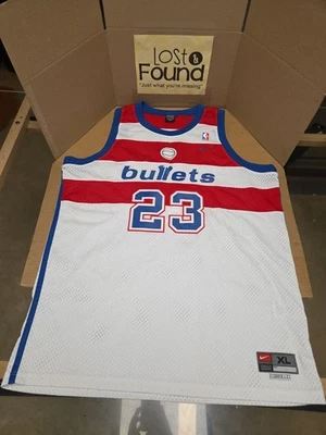 Michael Jordan Washington Bullets Jersey Nike Mens XL White NBA #23 *SEE PICS - Image 1 of 4