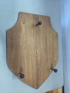 Wood Shield Wall Hanger - Picture 1 of 3