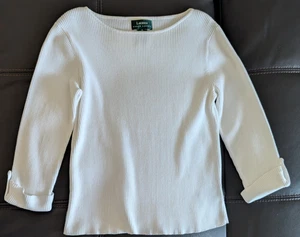 Lauren Ralph Lauren Size M Womens Blouse /Sweater Long Sleeve White - Picture 1 of 20
