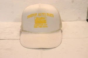 Vintage Pinetop Auto Parts KY White Strapback Trucker Hat Cap Dad Automotive - Picture 1 of 12