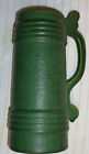 9&quot; RALL HAMPSHIRE POTTERY MUG/ HANDLED VASE WITH GREUBY LIKE THICK GREEN GLAZE