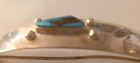 Sterling silver & turquoise vintage barrette hair clip 27 grams artisan 4.5x.75"