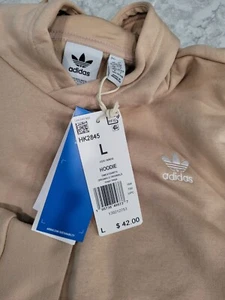 kids Adidas Hoodie Sweater Size LARGE MAGIC BEIGE HK2845 - Picture 1 of 2