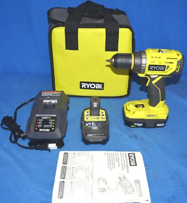 Ryobi P252 18V Brushless Lithium-Ion Drill/Driver KIT - Pre Owned  - Image 1 of 4