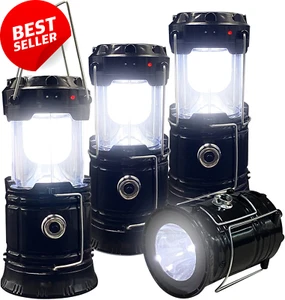 Solar USB Recharge Waterproof LED Flashlight 4-Pk Lightweight Survival Emergency - Picture 1 of 12