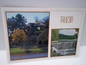 Cartolina vintage Taliesin Wisconsin non pubblicata Frank Lloyd Wright - Foto 1 di 2
