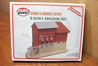 MODEL POWER N SCALE BUILDING KIT STONE and GRAVEL DEPOT - Image 1 of 2
