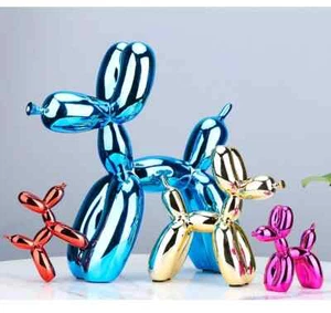 Electroplated Resin Dog Crafts Nordic Balloon Dog Ornament Puppy Sculpture Home - Picture 1 of 18