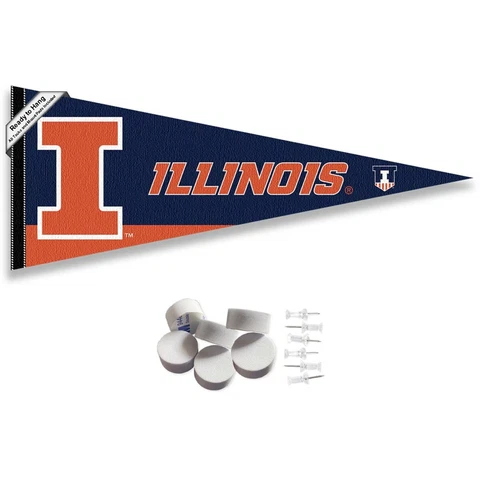Illinois Fighting Illini Wall Banner Pennant Flag Cover