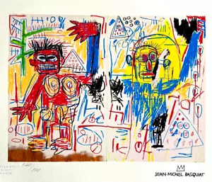 Jean-Michel Basquiat Lithographie COA Originale Signée Et Numérotée Au Crayon - Zdjęcie 1 z 10