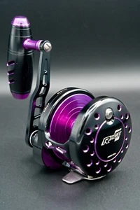 Maxel Jigging Reel Rage Pro 90 Lever Drag Conventional Reel Black/Purple - Picture 1 of 8