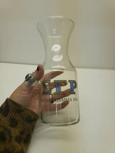 Sigma Gamma Rho Glass Wine Decanter, Sigma Gamma Rho Barware, Sigma Gamma Rho - Picture 1 of 5