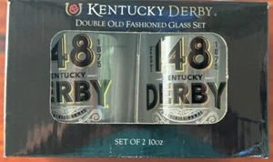 Kentucky Derby 148 - Bourbon Whiskey Old Fashion (Set Of 2 - 3.5" Glasses) - Picture 1 of 3