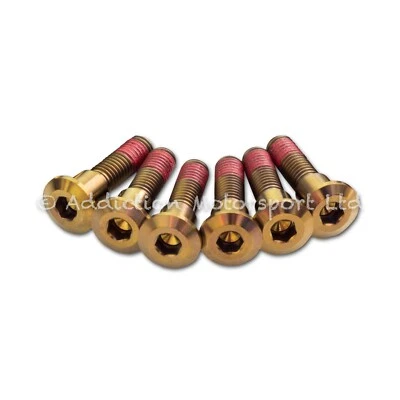 6x KTM 125 Duke 2017-2023 Bronze Titanium Front Disc Rotor Bolts M8x25 - Image 1 of 2