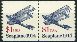 Seaplane Transportation Coil Pair MNH Scott's 2468 Dull Gum VF - Picture 1 of 2