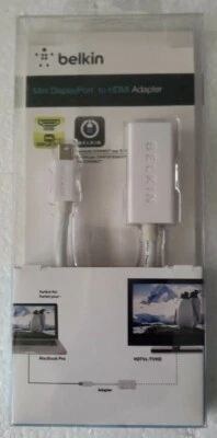 BELKIN - MINI DISPLAYPORT TO HDMI ADAPTER - WHITE - f2cd021eb - NEW (SBU4) - Image 1 of 3
