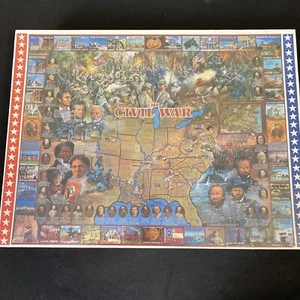 The Civil War 1000 PC Jigsaw Puzzle 24 X 30 White Mountain USA 1994 - Picture 1 of 4