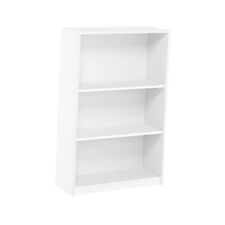  JAYA Simple Home Adjustable Shelf Bookcase 3-Tier White