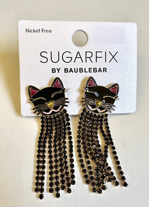 Sugarfix Baublebar Earrings Halloween Black Scaredy Cat No Bad Luck Here