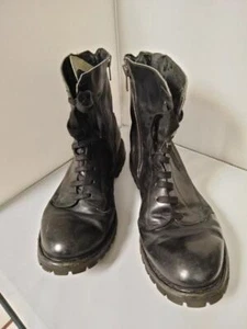 KENNETH COLE COLLECTION Boots Combat Grunge 2 Zippers SUPER NOVA Size 11 - Picture 1 of 9