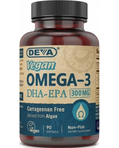 DEVA Omega 3 DHA-EPA 300mg Vegan 90 gels - EXP 05/2027 - Image 1 of 1