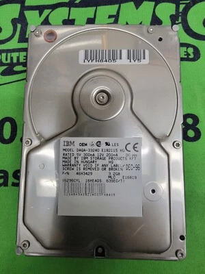 IBM DAQA-33240, PN 46H3429, MLC E16819, IBM 3.2GB IDE 3.5 Hard Drive HDD - Image 1 of 2