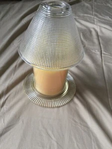 Clear Pressed Glass Candle Lamp - Base, Stand, and Shade - Pre-owned - Picture 1 of 17