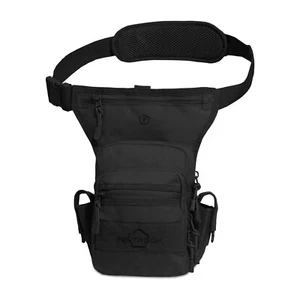 PENTAGON Borsello Marsupio Custodia uomo cosciale militare MAX-S 2.0 Black - Picture 1 of 5