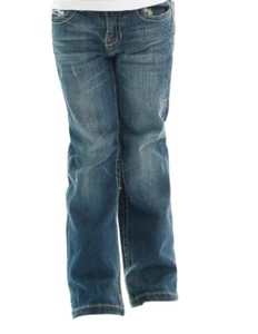 Cowgirl Tuff Western Denim Jeans Girls DFMI 12 Reg Med Wash GJDFMI - Picture 1 of 3