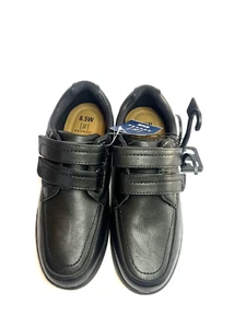 NWT George Mike Black Double Strap Comfort Shoes Men Size 8.5 Wide Width - Picture 1 of 13