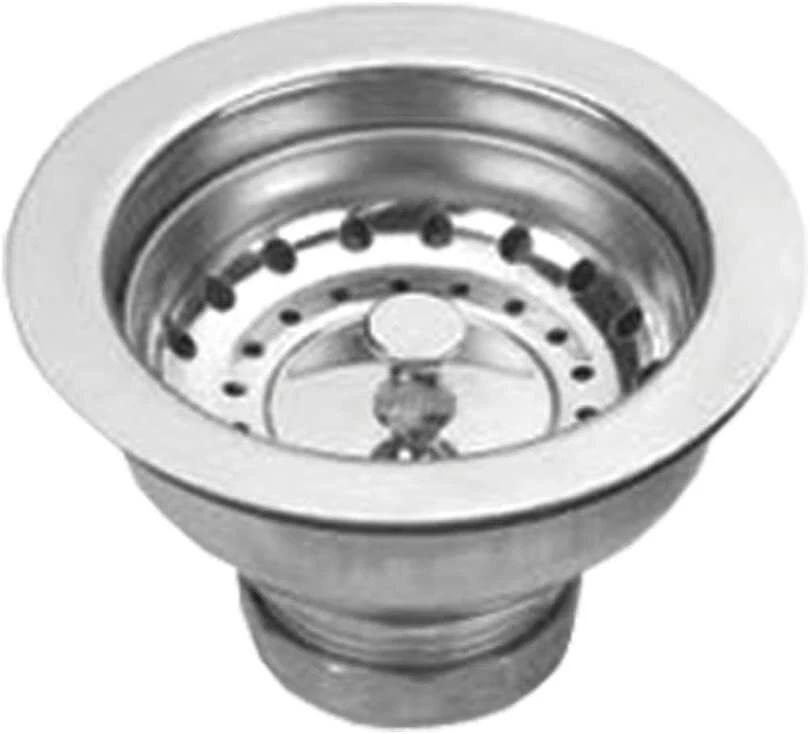 Colador de canasta Whitehaus de 3-1/2 pulgadas con tapón elevador, acero inoxidable Foto 1 de 1