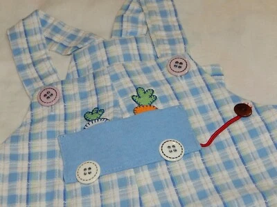 Nuevo con etiquetas Boutique Sweet Potatoes Niños 12 Meses PASCUA Shortall Jon TDF Foto 1 de 4