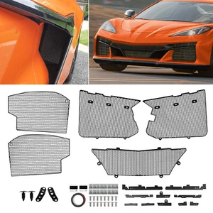 For Corvette C8 Z06 E-Ray Front Grill Radiator Guards + Side Intake Mesh Grille - Picture 1 of 19