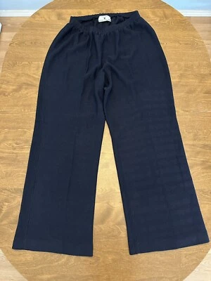 Steve Fabrikant Pants Womens 1X Navy Wool Blend Vintage Made In USA 29x30 - Image 1 of 4
