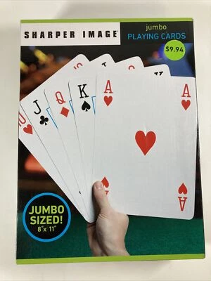 Sharper Image Jumbo Size Playing Cards Game Night Fun - Image 1 of 4