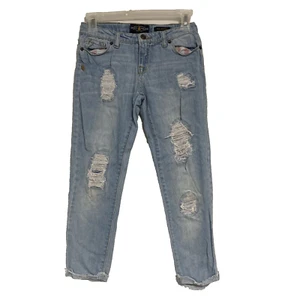 Lucky Brand Zoe Jegging Crop Cuff Light Wash Distressed Jeans Size 10 - Picture 1 of 6